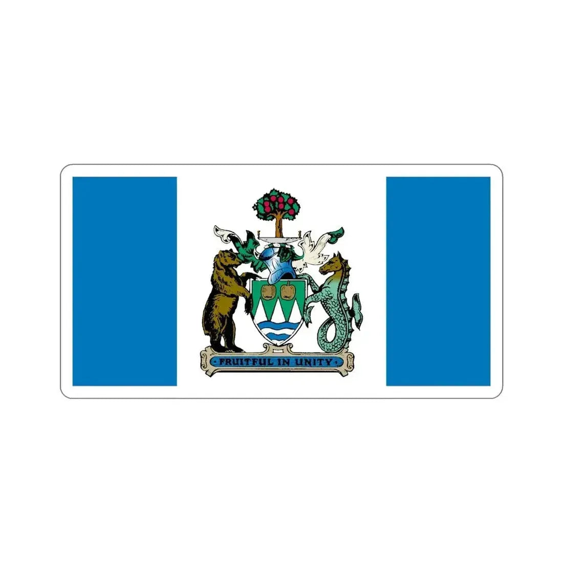 Flag of Kelowna British Columbia Canada STICKER Vinyl Die-Cut Decal - The Sticker Space