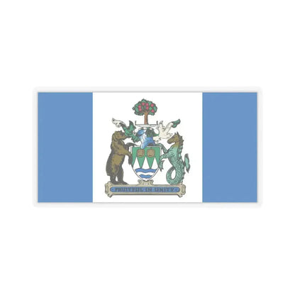 Flag of Kelowna British Columbia Canada - STICKER Vinyl Kiss-Cut Decal 4 Inch Transparent - The Sticker Space