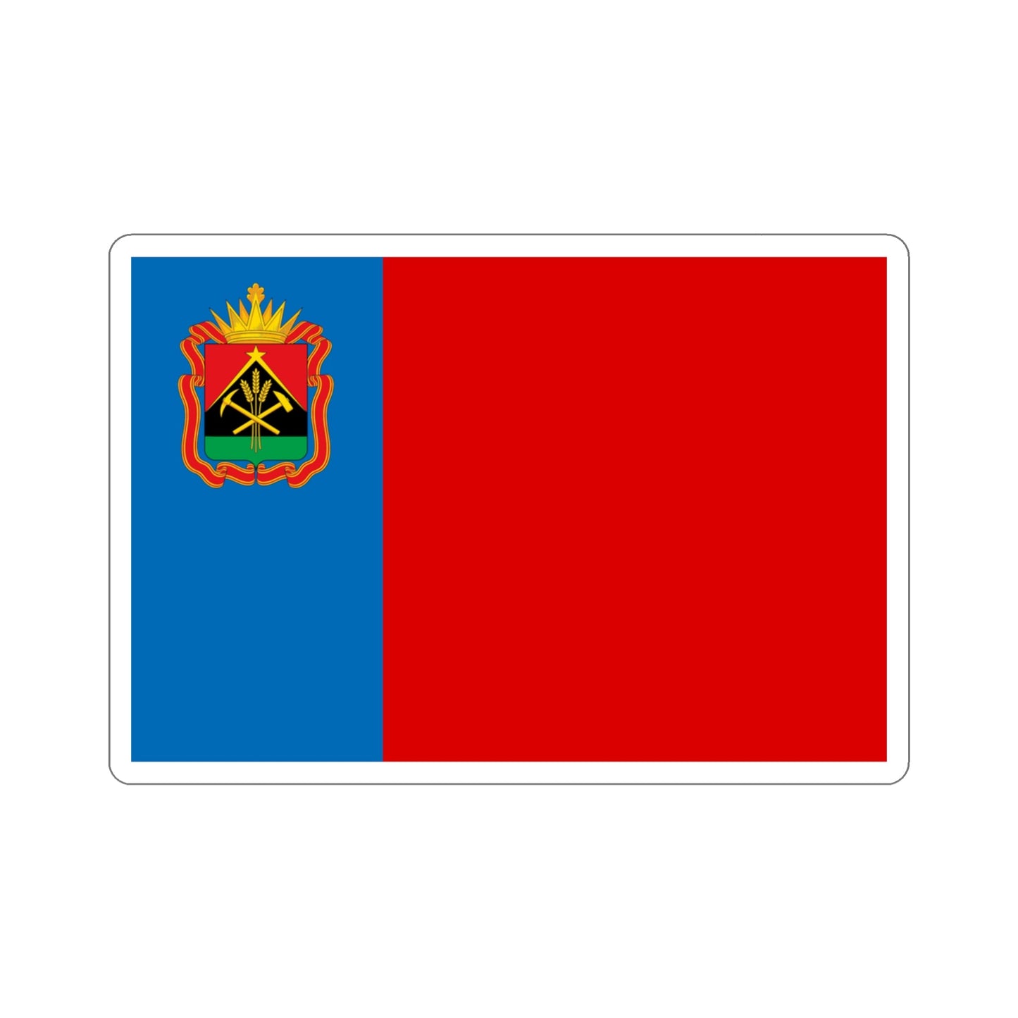 Flag of Kemerovo Oblast Russia STICKER Vinyl Die-Cut Decal-3 Inch-The Sticker Space