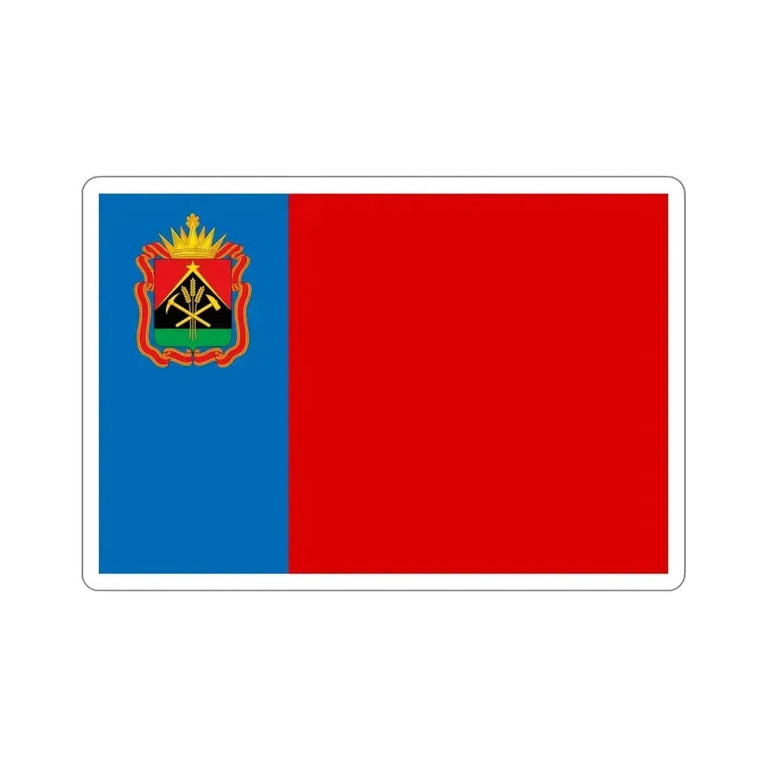 Flag of Kemerovo Oblast Russia STICKER Vinyl Die-Cut Decal 5 Inch - The Sticker Space
