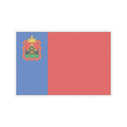 Flag of Kemerovo Oblast Russia - STICKER Vinyl Kiss-Cut Decal 2 Inch Transparent - The Sticker Space