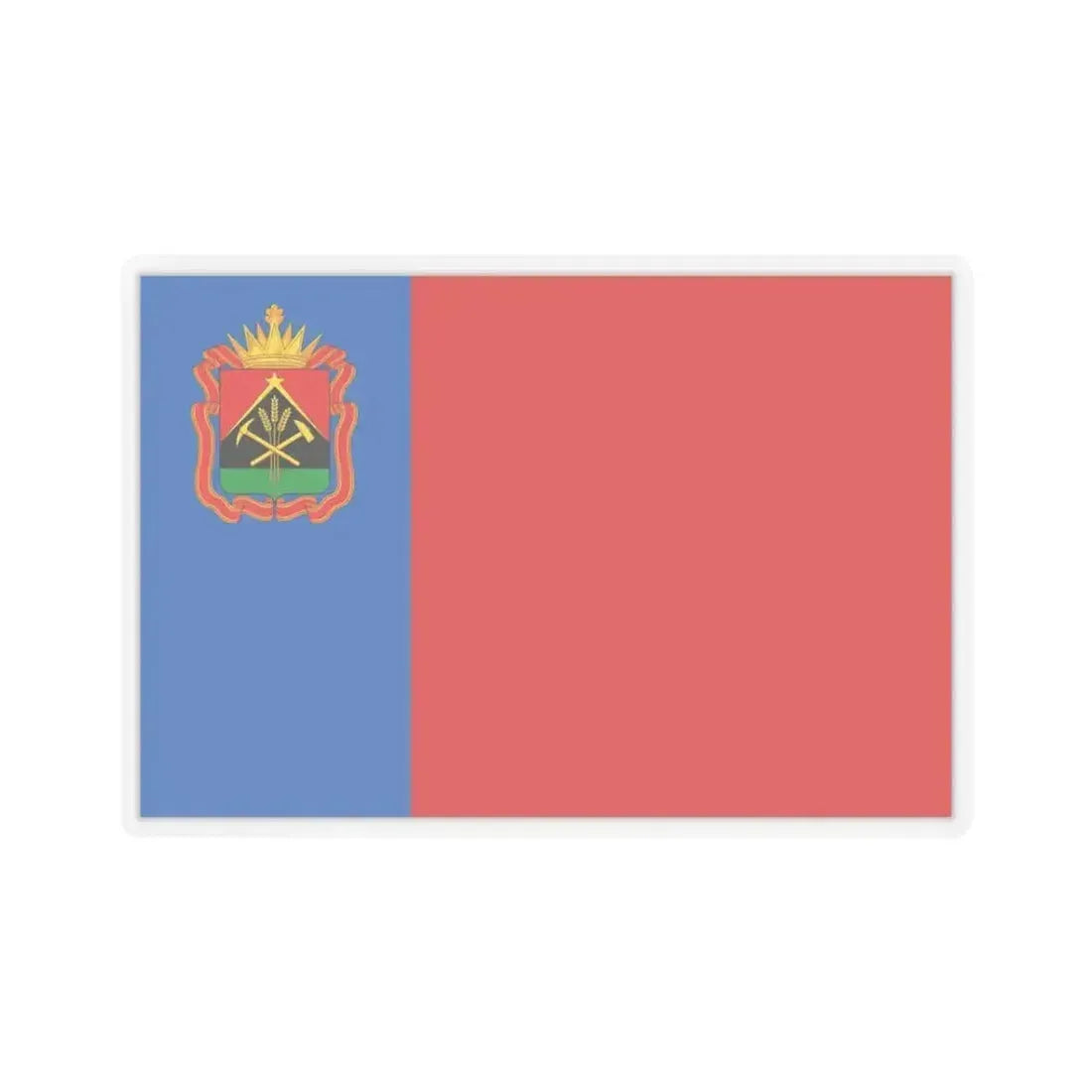 Flag of Kemerovo Oblast Russia - STICKER Vinyl Kiss-Cut Decal 3 Inch Transparent - The Sticker Space