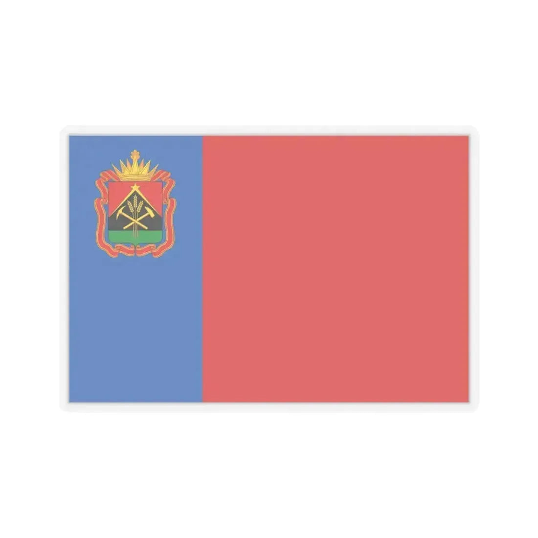 Flag of Kemerovo Oblast Russia - STICKER Vinyl Kiss-Cut Decal 6 Inch Transparent - The Sticker Space