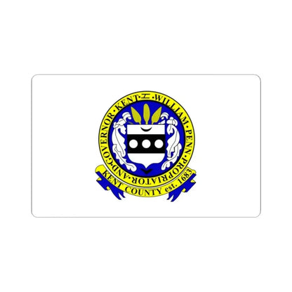 Flag of Kent County Delaware (United States) STICKER Vinyl Kiss-Cut Decal 2 Inch White - The Sticker Space