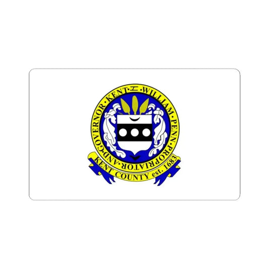 Flag of Kent County Delaware (United States) STICKER Vinyl Kiss-Cut Decal 2 Inch White - The Sticker Space