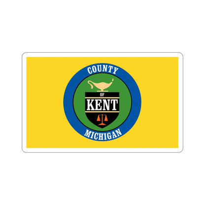 Flag of Kent County Michigan STICKER Vinyl Die-Cut Decal-3 Inch-The Sticker Space