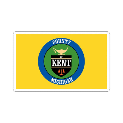 Flag of Kent County Michigan STICKER Vinyl Die-Cut Decal-5 Inch-The Sticker Space