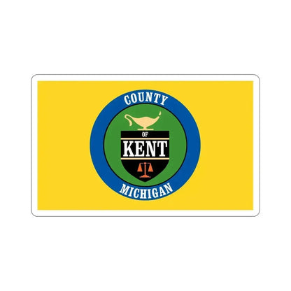 Flag of Kent County Michigan STICKER Vinyl Die-Cut Decal 6 Inch - The Sticker Space