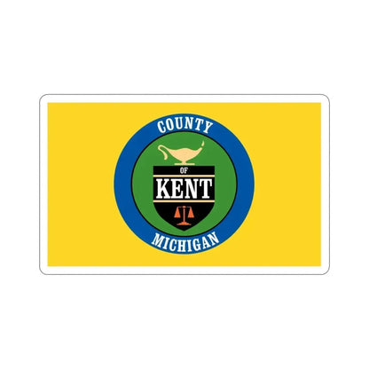 Flag of Kent County Michigan STICKER Vinyl Die-Cut Decal - The Sticker Space