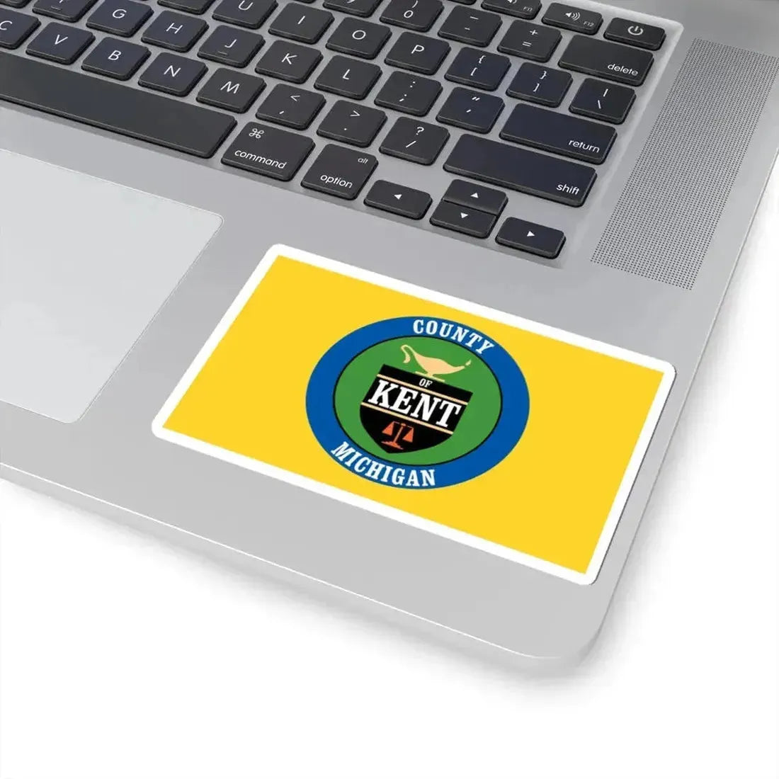Flag of Kent County Michigan (United States) STICKER Vinyl Kiss-Cut Decal - The Sticker Space