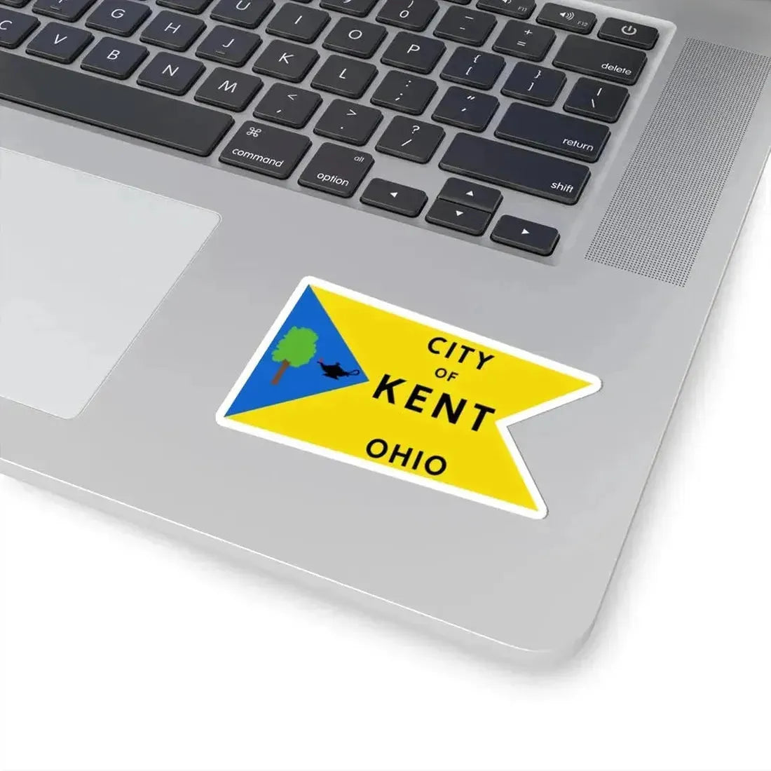 Flag of Kent Ohio 1975-2023 (United States) STICKER Vinyl Kiss-Cut Decal - The Sticker Space