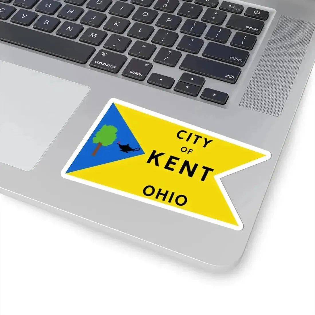 Flag of Kent Ohio 1975-2023 (United States) STICKER Vinyl Kiss-Cut Decal - The Sticker Space