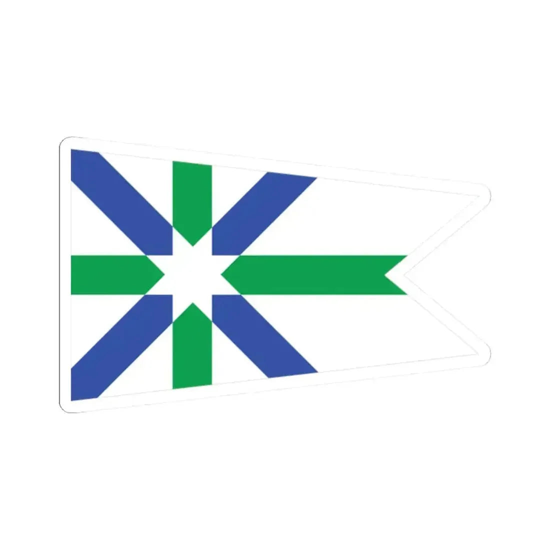 Flag of Kent Ohio (United States) STICKER Vinyl Kiss-Cut Decal 2 Inch White - The Sticker Space