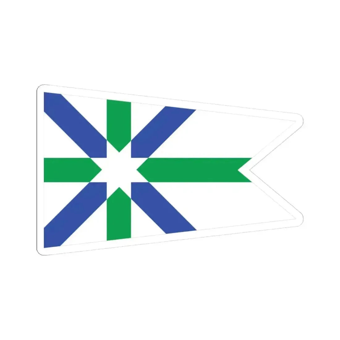 Flag of Kent Ohio (United States) STICKER Vinyl Kiss-Cut Decal 3 Inch White - The Sticker Space