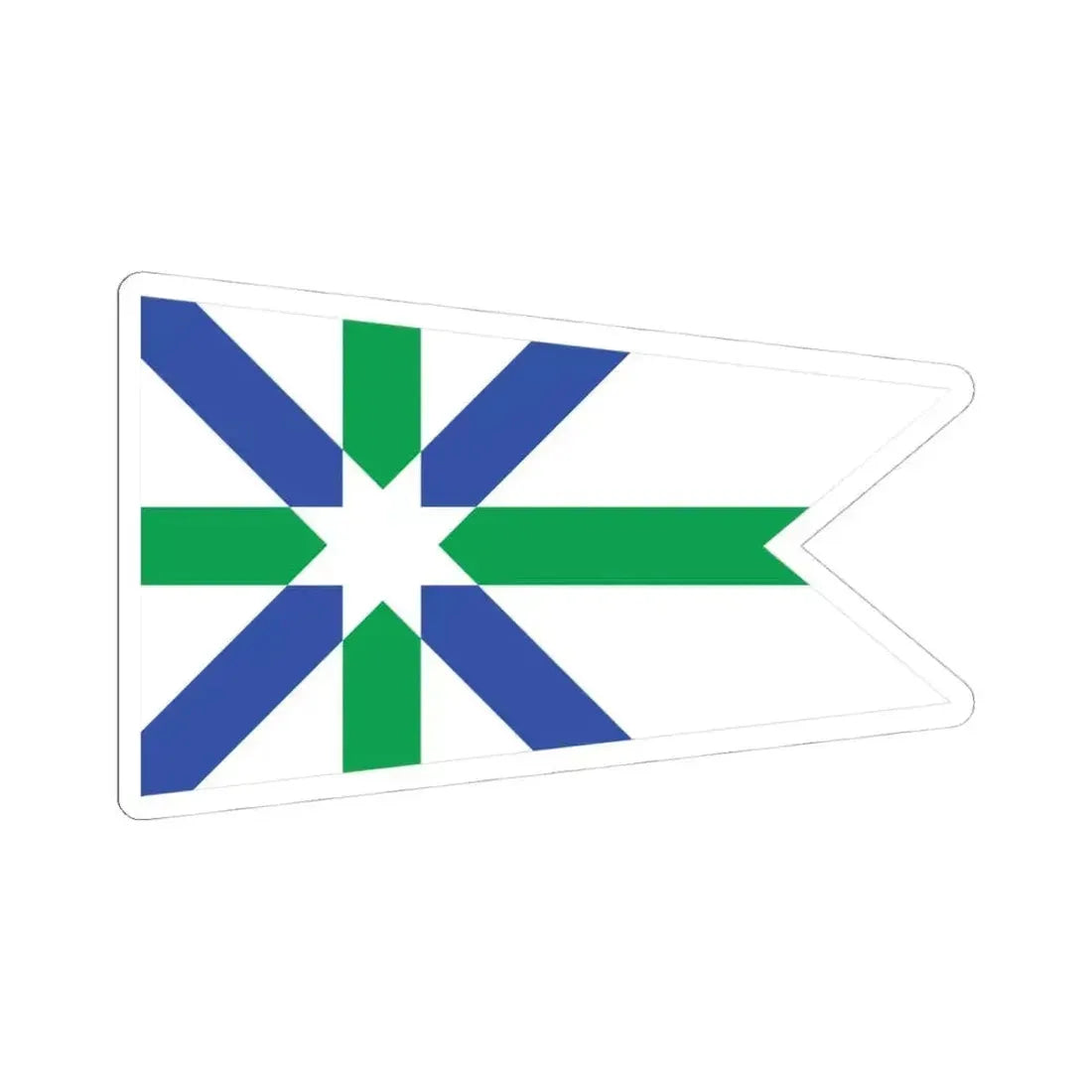 Flag of Kent Ohio (United States) STICKER Vinyl Kiss-Cut Decal 4 Inch White - The Sticker Space