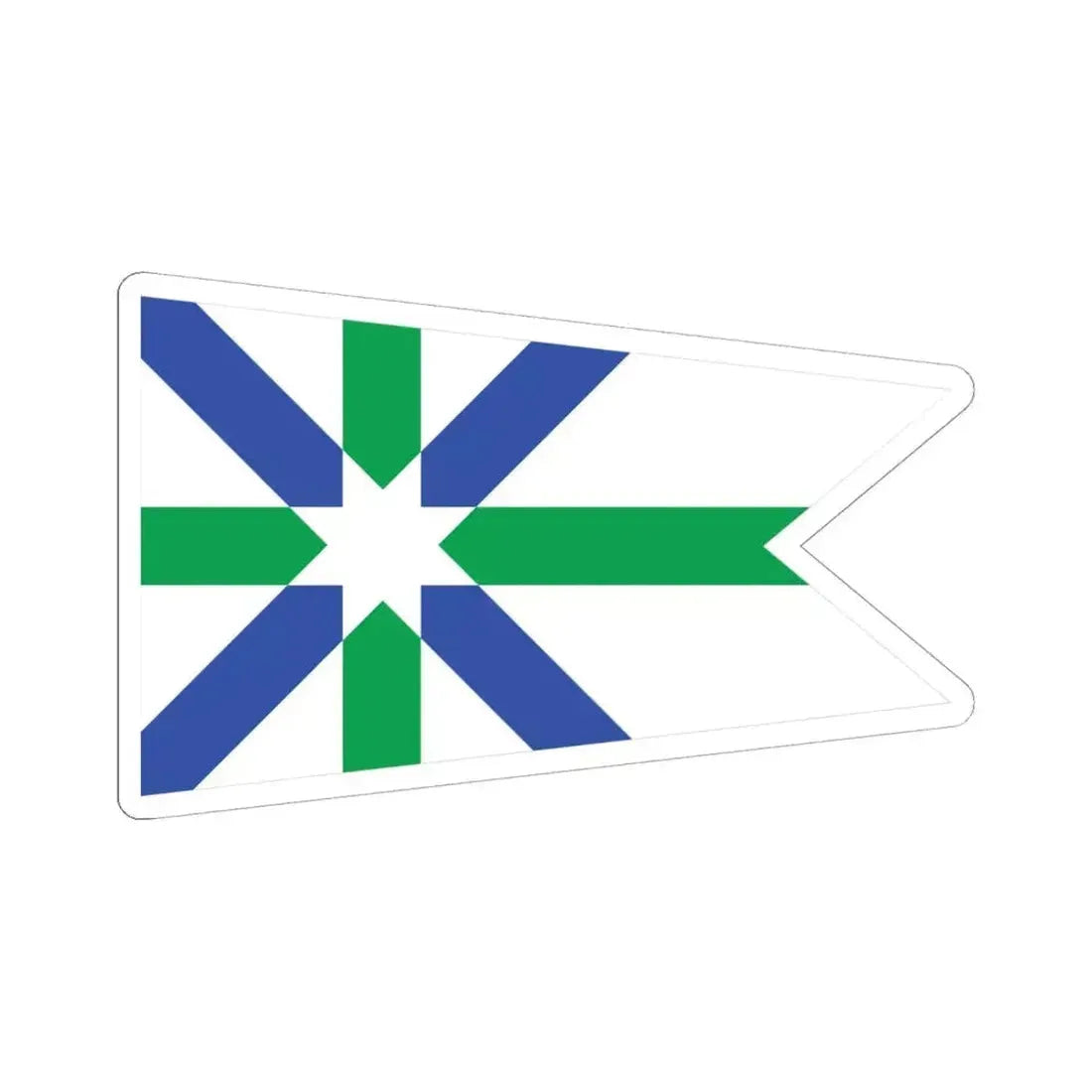 Flag of Kent Ohio (United States) STICKER Vinyl Kiss-Cut Decal 6 Inch White - The Sticker Space