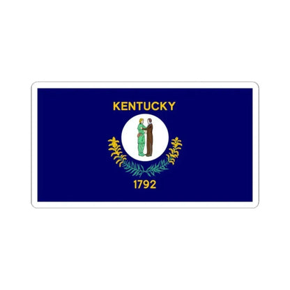 Flag of Kentucky 1918-1963 (United States) STICKER Vinyl Kiss-Cut Decal 2 Inch White - The Sticker Space