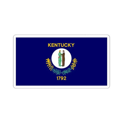 Flag of Kentucky 1918-1963 (United States) STICKER Vinyl Kiss-Cut Decal 3 Inch White - The Sticker Space