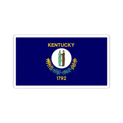 Flag of Kentucky 1918-1963 (United States) STICKER Vinyl Kiss-Cut Decal 4 Inch White - The Sticker Space