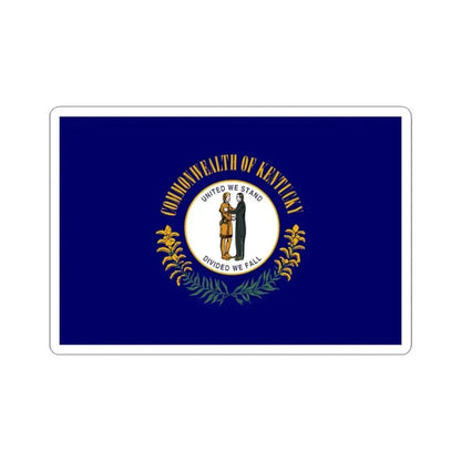 Flag of Kentucky 3-2 (United States) STICKER Vinyl Kiss-Cut Decal 3 Inch White - The Sticker Space