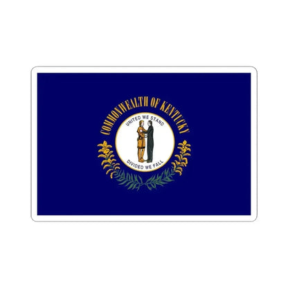 Flag of Kentucky 3-2 (United States) STICKER Vinyl Kiss-Cut Decal 4 Inch White - The Sticker Space