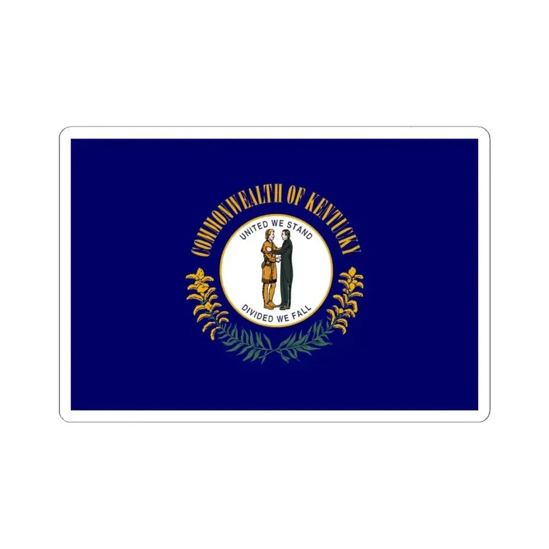 Flag of Kentucky 3-2 (United States) STICKER Vinyl Kiss-Cut Decal 6 Inch White - The Sticker Space