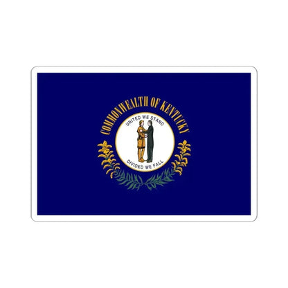 Flag of Kentucky 3-2 (United States) STICKER Vinyl Kiss-Cut Decal 6 Inch White - The Sticker Space