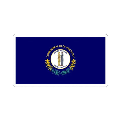 Flag of Kentucky (United States) STICKER Vinyl Kiss-Cut Decal 2 Inch White - The Sticker Space