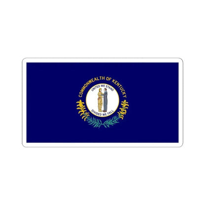 Flag of Kentucky (United States) STICKER Vinyl Kiss-Cut Decal 3 Inch White - The Sticker Space