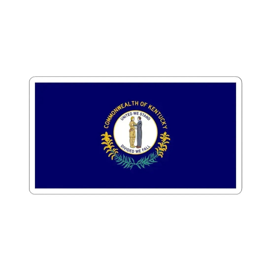 Flag of Kentucky (United States) STICKER Vinyl Kiss-Cut Decal 6 Inch White - The Sticker Space