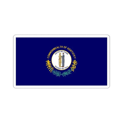 Flag of Kentucky (United States) STICKER Vinyl Kiss-Cut Decal 6 Inch White - The Sticker Space
