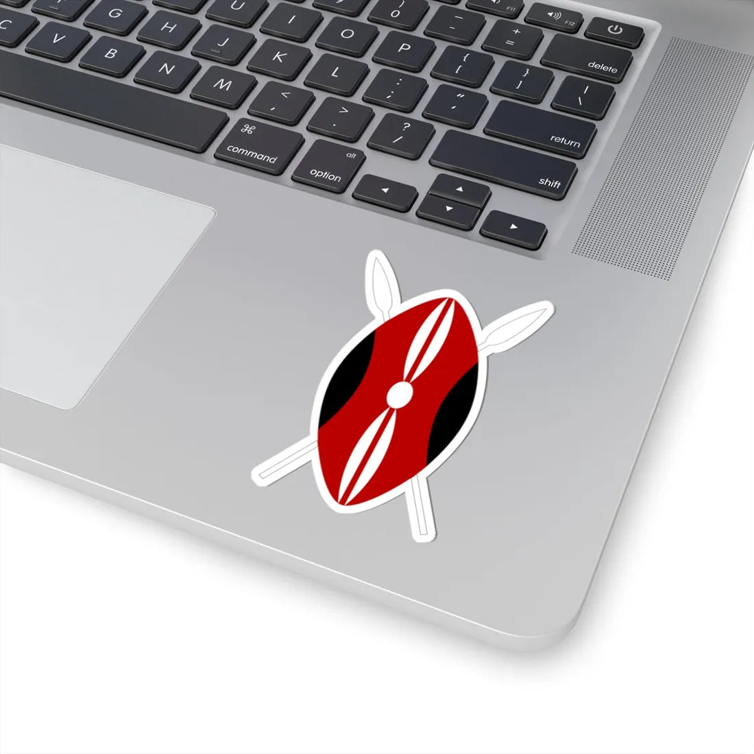 Flag of Kenya shield (Kenya) (Coat of Arms) STICKER Vinyl Kiss-Cut Decal - The Sticker Space