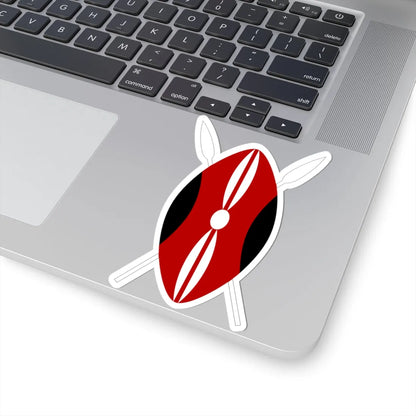 Flag of Kenya shield (Kenya) (Coat of Arms) STICKER Vinyl Kiss-Cut Decal - The Sticker Space