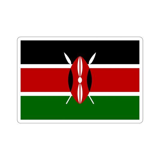 Flag of Kenya STICKER Vinyl Die-Cut Decal-6 Inch-The Sticker Space