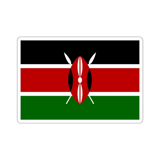 Flag of Kenya STICKER Vinyl Die-Cut Decal-6 Inch-The Sticker Space