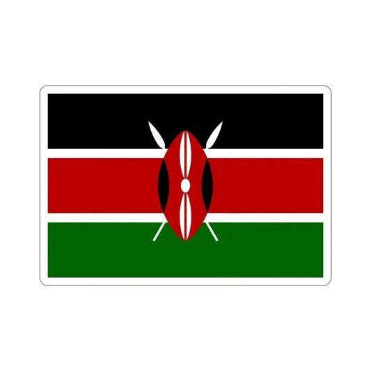 Flag of Kenya STICKER Vinyl Die-Cut Decal 6 Inch - The Sticker Space