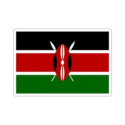 Flag of Kenya STICKER Vinyl Die-Cut Decal 6 Inch - The Sticker Space