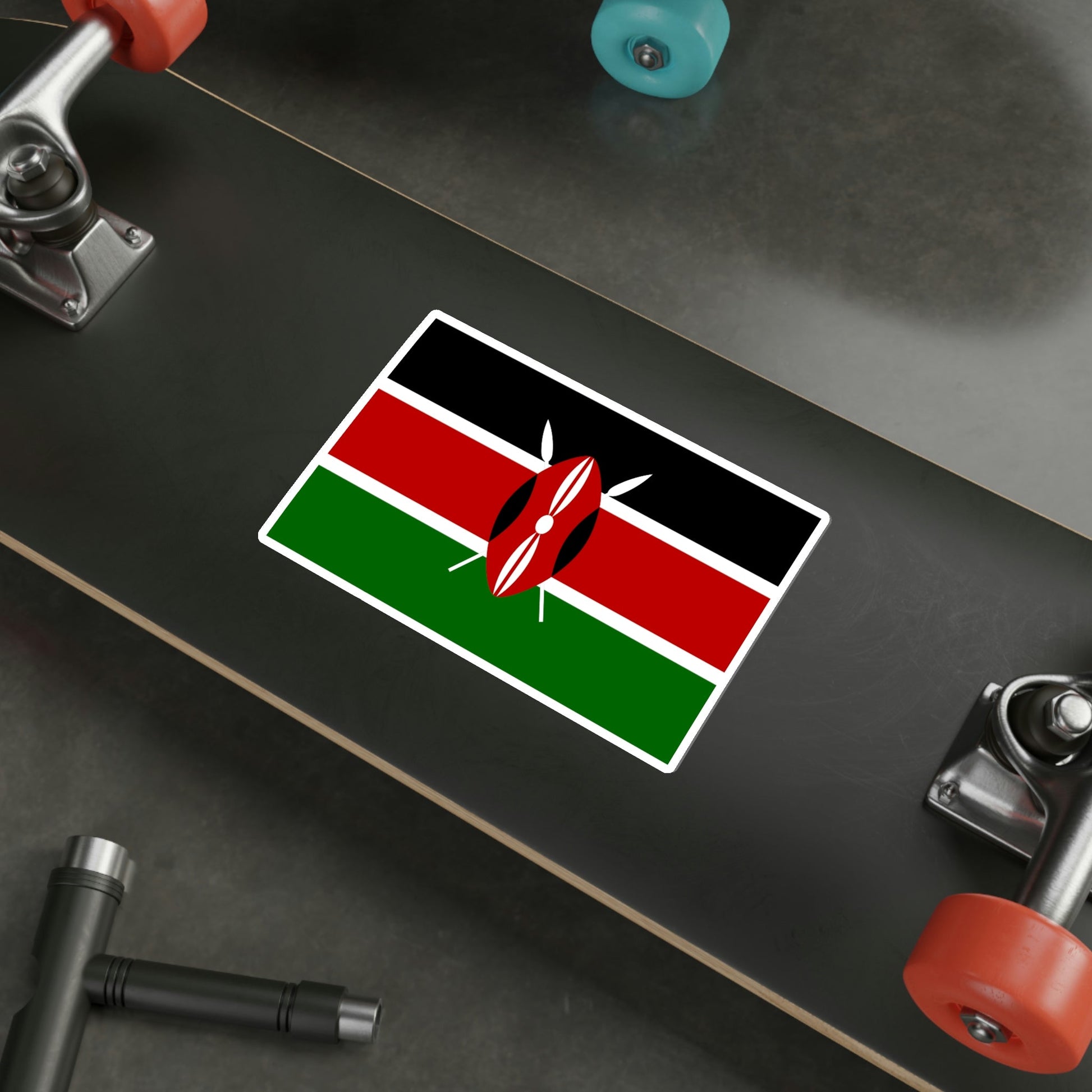 Flag of Kenya STICKER Vinyl Die-Cut Decal-The Sticker Space