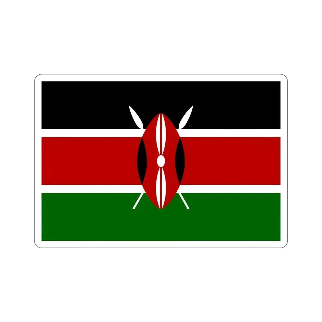 Flag of Kenya STICKER Vinyl Die-Cut Decal - The Sticker Space