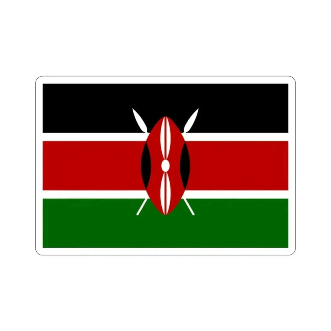 Flag of Kenya STICKER Vinyl Die-Cut Decal - The Sticker Space