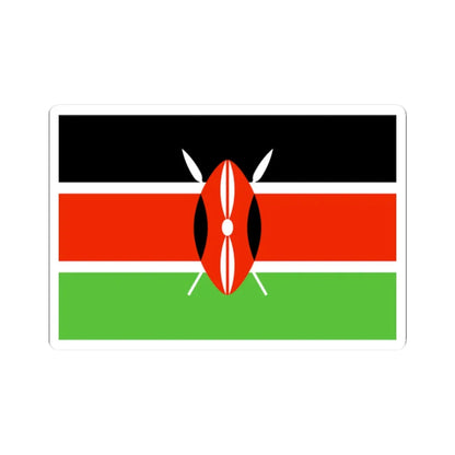 Flag of Kenya WFB 2000 (Kenya) STICKER Vinyl Kiss-Cut Decal 2 Inch White - The Sticker Space