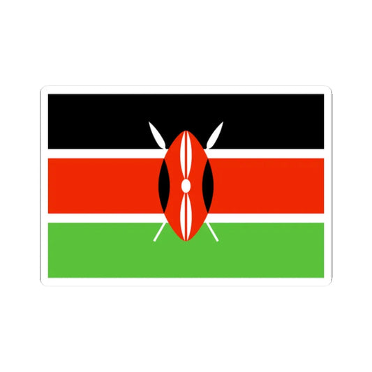 Flag of Kenya WFB 2000 (Kenya) STICKER Vinyl Kiss-Cut Decal 2 Inch White - The Sticker Space