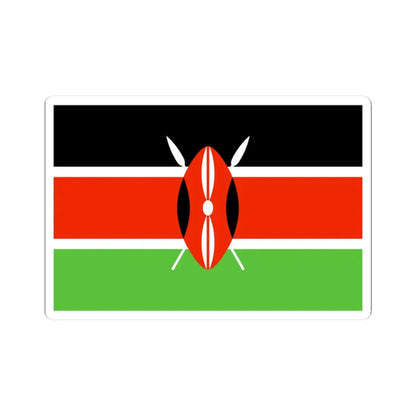 Flag of Kenya WFB 2000 (Kenya) STICKER Vinyl Kiss-Cut Decal 3 Inch White - The Sticker Space
