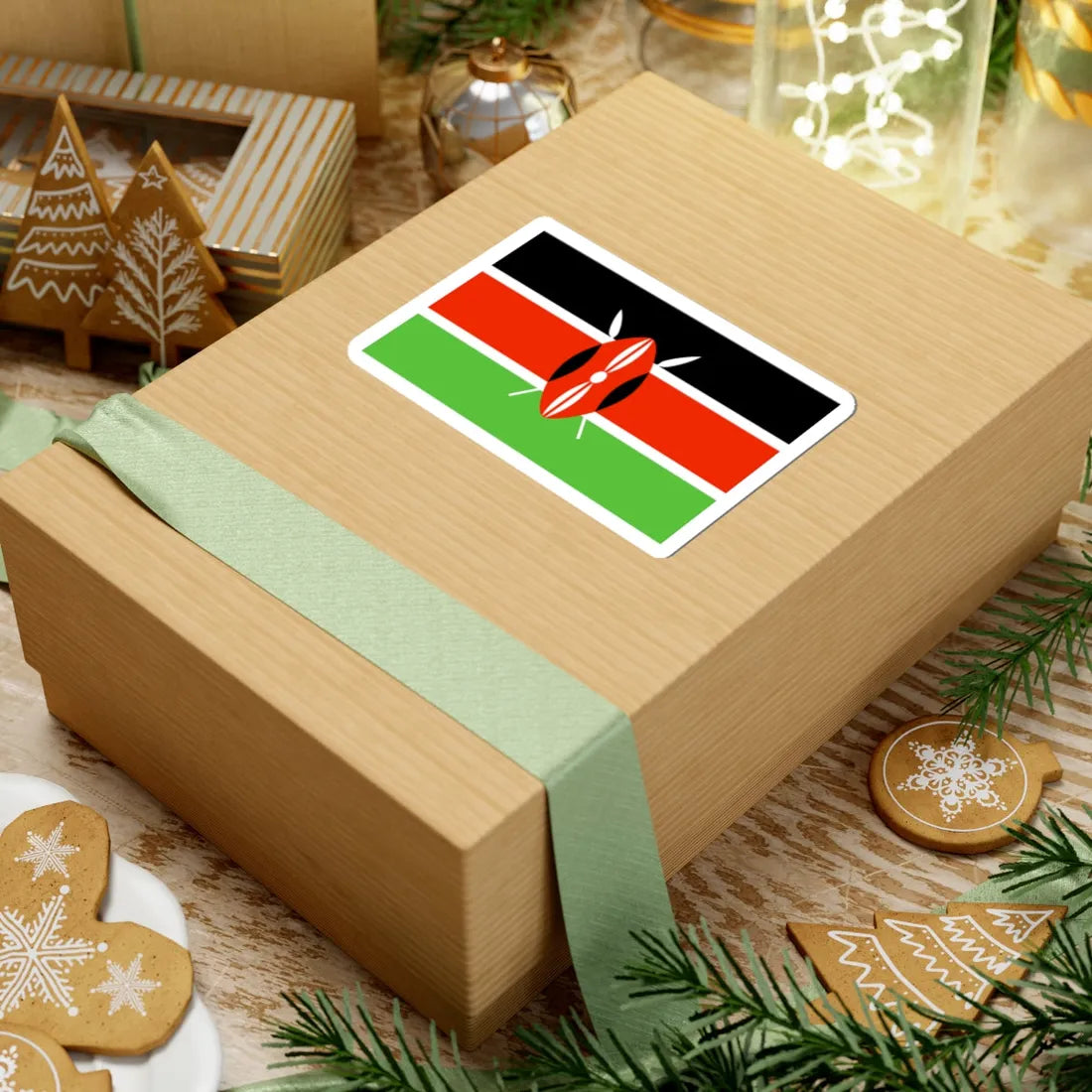 Flag of Kenya WFB 2000 (Kenya) STICKER Vinyl Kiss-Cut Decal - The Sticker Space
