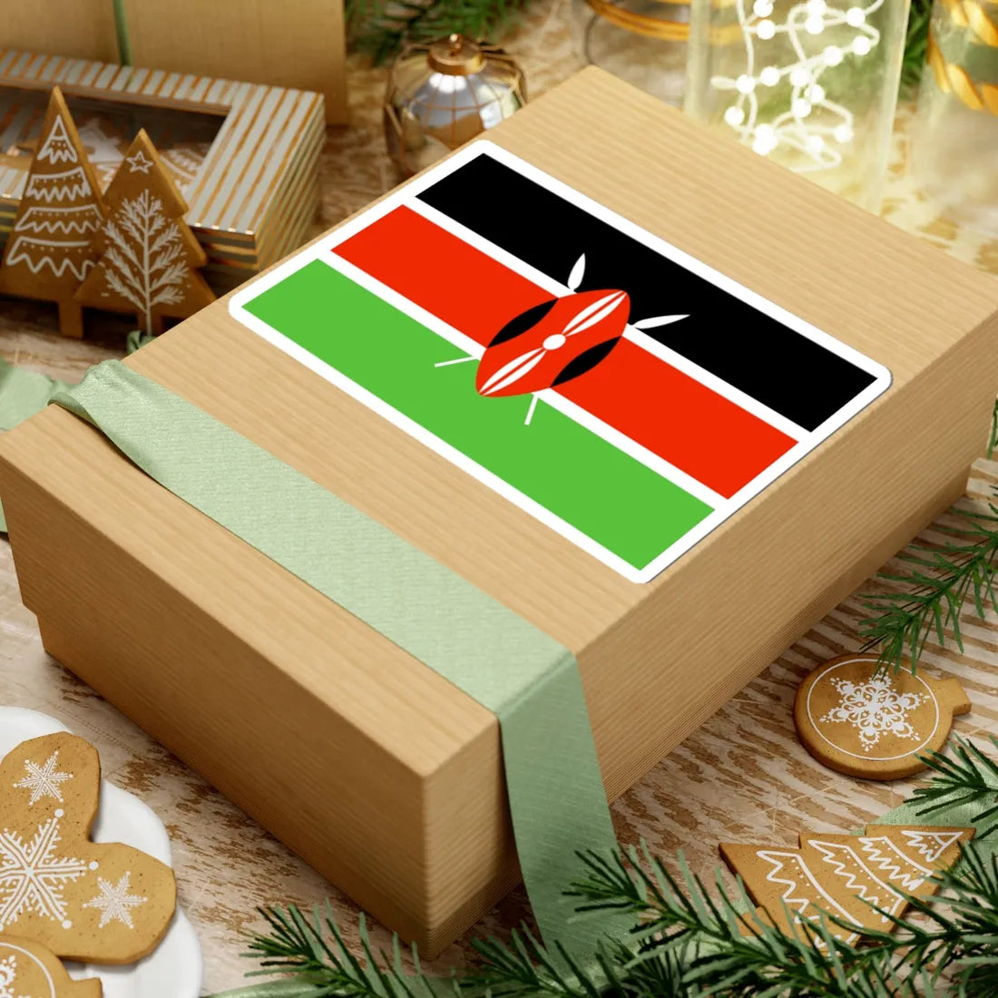 Flag of Kenya WFB 2000 (Kenya) STICKER Vinyl Kiss-Cut Decal - The Sticker Space