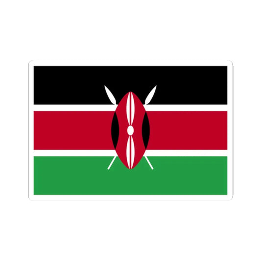 Flag of Kenya WFB 2004 (Kenya) STICKER Vinyl Kiss-Cut Decal 2 Inch White - The Sticker Space