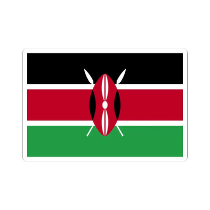 Flag of Kenya WFB 2004 (Kenya) STICKER Vinyl Kiss-Cut Decal 3 Inch White - The Sticker Space