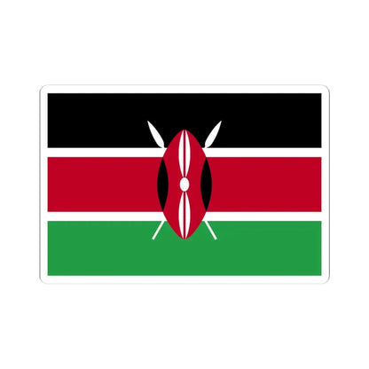 Flag of Kenya WFB 2004 (Kenya) STICKER Vinyl Kiss-Cut Decal 4 Inch White - The Sticker Space