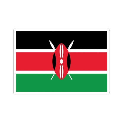 Flag of Kenya WFB 2009 (Kenya) STICKER Vinyl Kiss-Cut Decal 2 Inch White - The Sticker Space