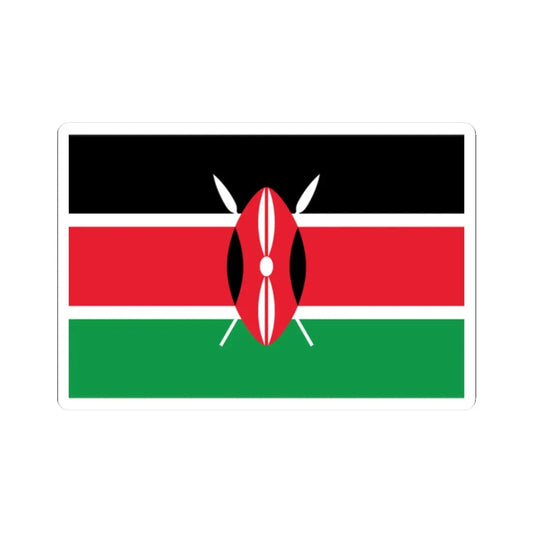 Flag of Kenya WFB 2009 (Kenya) STICKER Vinyl Kiss-Cut Decal 2 Inch White - The Sticker Space